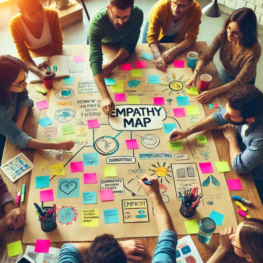 Arbeitsgruppe erstellt eine Empathy-Map